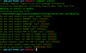 Configuration de PHP-GIT-HOOKS