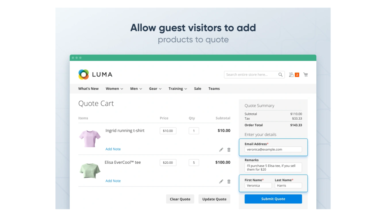 Amasty - Request a Quote 2