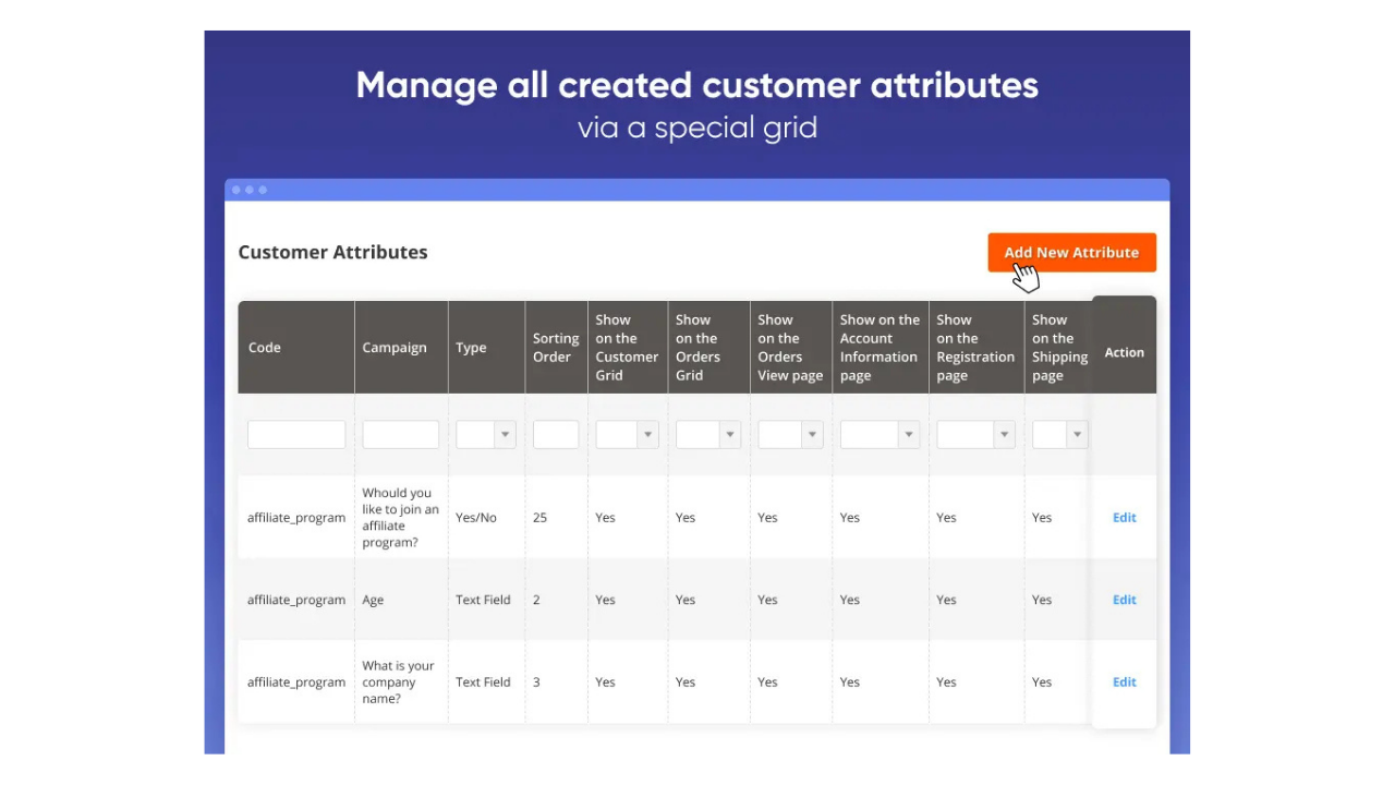 Amasty - Customer Attribute